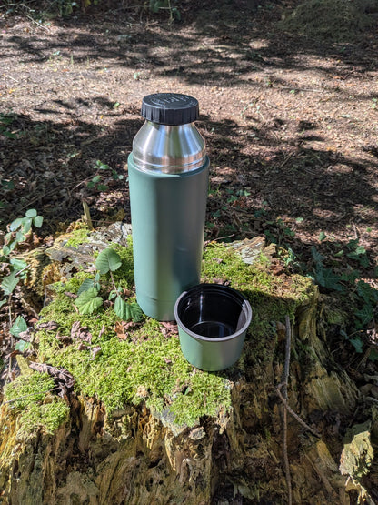 Original Niederländische Armee Thermoskanne 1L Modell 3 Oliv – Edelstahl Isolierflasche gebraucht